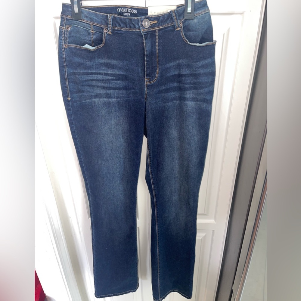 Maurices Curvy Slim Boot‎ Jeans Womens 7/8 Reg NWT Stretch